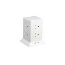 Ebts8usbwh Tower Socket White 8s+2usb ,2mtr Bs Cable With Surge Protection Rr