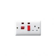 W1018 45A D.P Cook Switch With Neon & 13A Switched Socket
