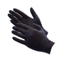 Latex Industrial Gloves, Black, Xl